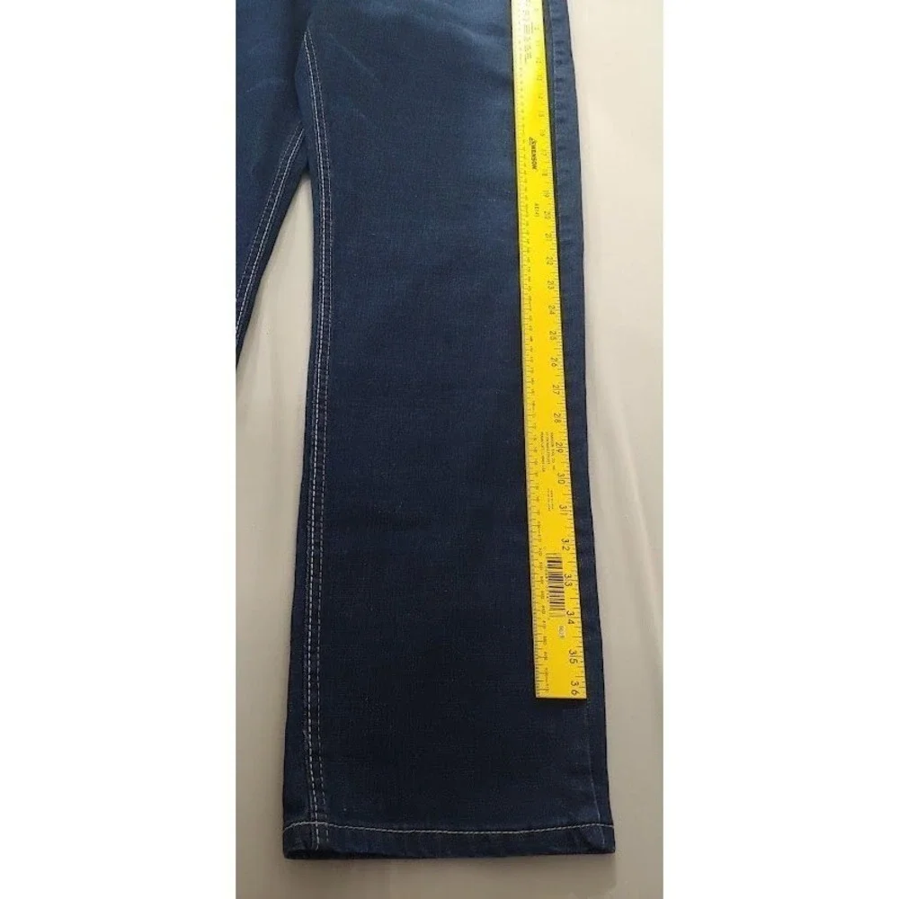 Jeans Wear Mens 34 Dark Wash‎ Straight Leg Jeans Classic Style Denim Pants